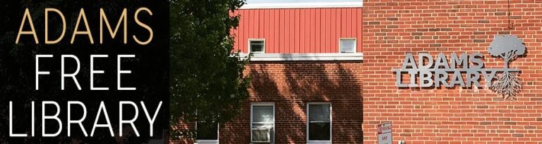 Adams Free Library banner